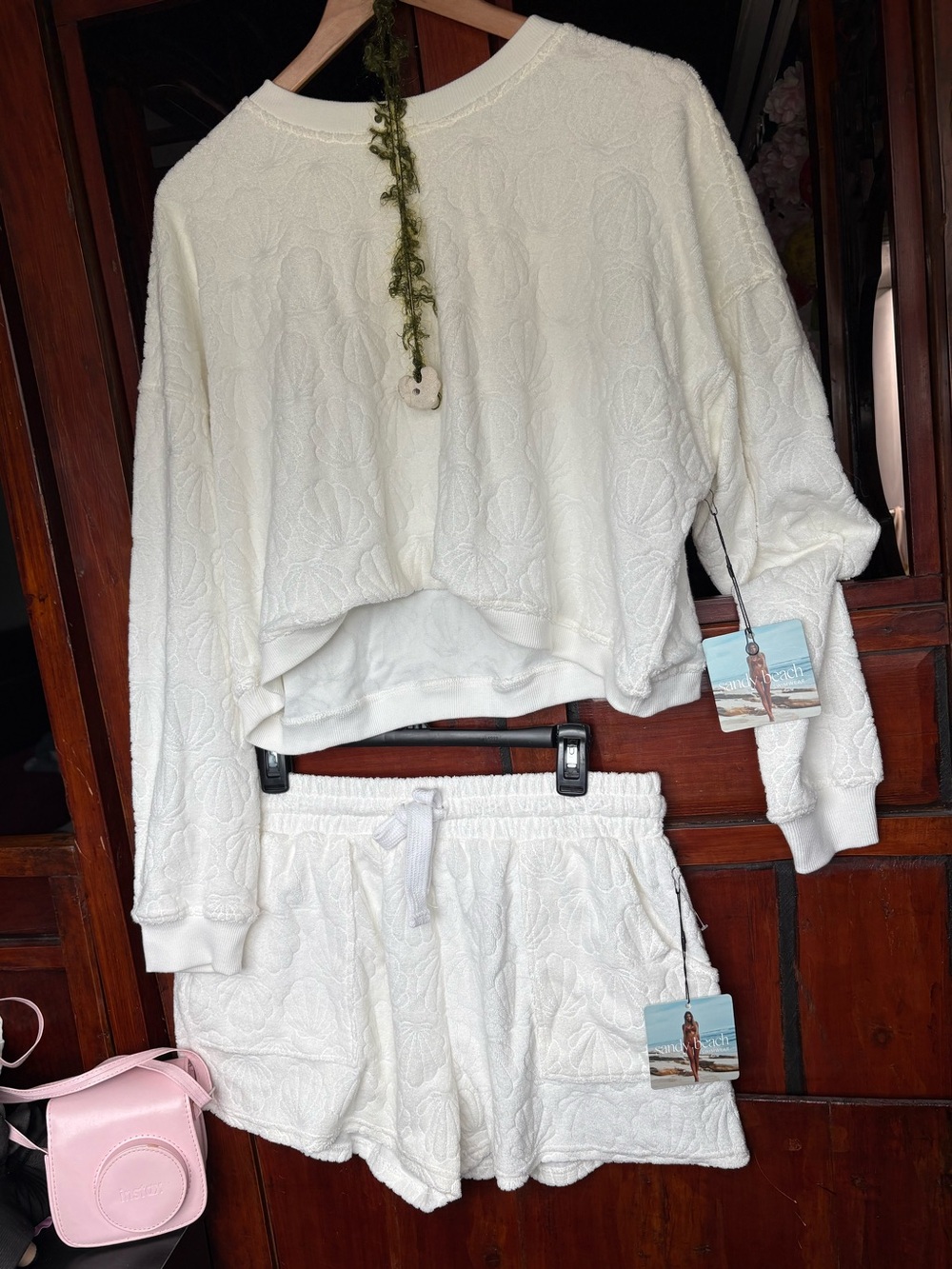 XL Seashell beach set vacation loungewear or swim cover up